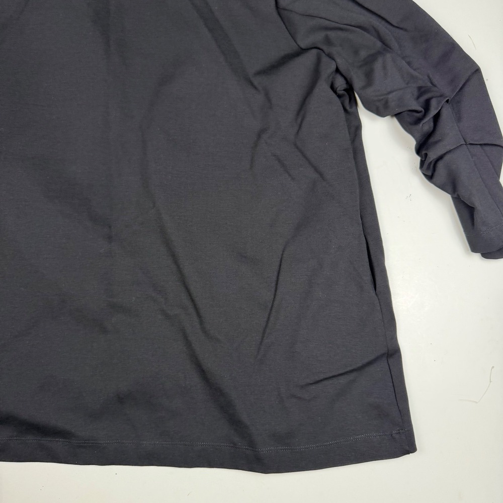 Dear Scarlett Womens Black Open Front Blazer Pleated 3/4 Sleeve Size 1X NWT - Picture 10 of 12